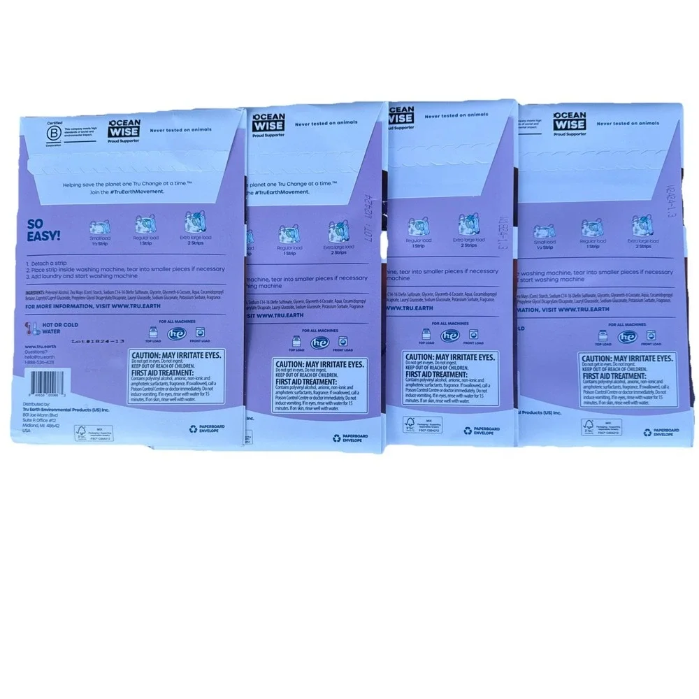 Tru Earth Laundry Detergent Sheets Lilac Breeze & Breeze 32 Pack Up to 64 Loads